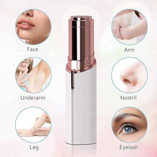 Image of Hewan Facial Hair Remover Machine for Women - Face, Chin, Cheek, Eyebrow, Upper Lip Hair Remover, USB RECHARGEABLE Epilator Machine (White) (MINI-126)