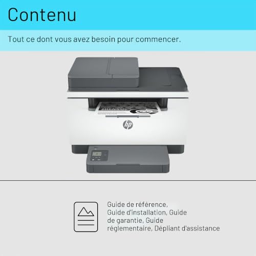 HP LaserJet M234sdn 6GX00F, Imprimante Multifonction A4, Impression Recto Verso Automatique en Noir et Blanc, 29 ppm, Ethernet, USB, ADF, HP Smart, sans fax, écran LCD à icônes, Grise