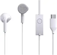 Fone de Ouvido Tipo C com Microfone Integrado, Design Ergonômico, Som Nítido e Equilibrado, Cabo 1.1M, Branco, 32 Ohms, Compatível Universal; Premium e Muito Conforto