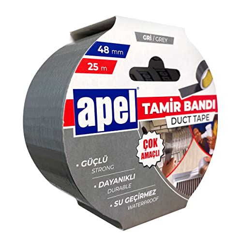 Apel Tamir Bandı (Duct Tape) Askılı Karton 48 mm x 25 m Gri