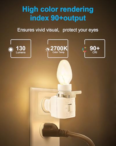 Image of OuuKoo Salt Lamp Bulbs - 15 Watt Light Bulbs for Scentsy Wax Warmer - C7 Replacement Bulbs for Plug in Wax Diffuser- Warmwhite - Dimmable,15 Packs