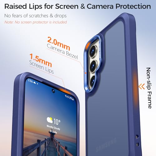 Image of Rayboen for Translucent Matte Samsung S23+ Plus Case, Blue