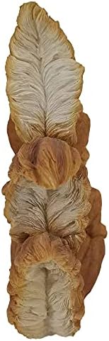 Garden Home Decor - Realistic 12 Inch Red Squirrels Lawn Statue - Hand Painted Figurine - Intricate Detail Suitable for Indoor or Outdoor Use - Frost and Fade Resistant Animal Squirrel Patio Ornament