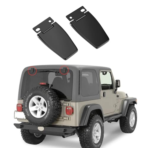 Jeep Wrangler Rear Window Hinge Set Liftgate Glass Hinge Right & Left Compatible with 1987-1995, 1997-2006 Jeep Wrangler/Replace OE#: 926-119, 5013722AA, 5013723AA, 5013722AB