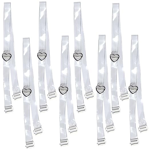 louryn koulyn Women's Transparent Plastic Detachable Transparent Strap, Bra Extender Plastic, Bra Straps, Adjustable Bra Accessories-Pack of 8-picture-19