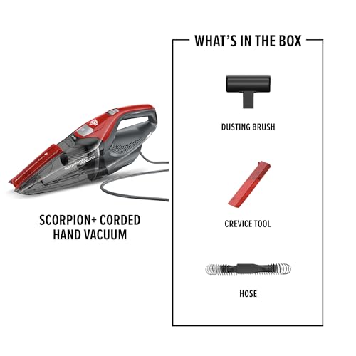 Dirt Devil Scorpion Max Power Corded Hand Vacuum Cleaner, Lightweight Hand Vac with Powerful Suction for Home and Car Cleaning, SD20005VCA, Red by Dirt Devil - Image 6
