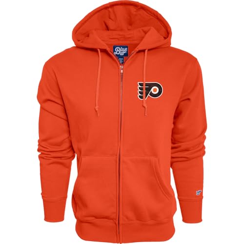 Blue 84 Philadelphia Flyers NHL Officially Licensed Full Zip Hooded Sweatshirt Icon Team Color Large