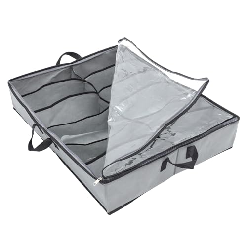 POPETPOP Scatola Porta Scarpe Riutilizzabile Con Cerniera e Coperchio Trasparente Organizzatore Per Scarpe in Non e Pe Grande Capacità