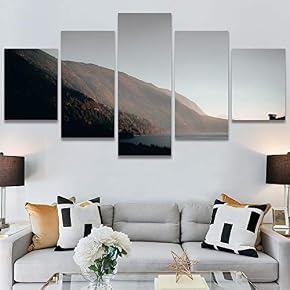 SIGNWIN 5 Panel Canvas Wall Art Calming Waters...