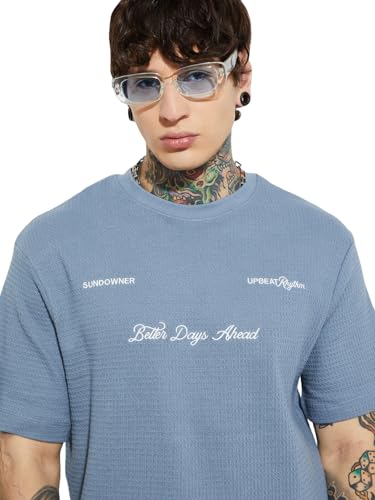 Image of Max Men's Letter Print Regular Fit T-Shirt