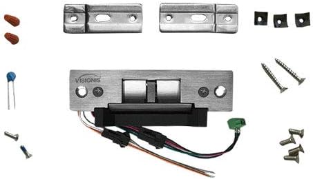 Visionis VIS-EL104-FSESA 2200lbs Standard Heavy Duty Adjustable Electric Door Strike Lock Fail Safe or Fail Secure 12VDC and 24VDC for Access Control System