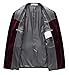 MOGU Men's 1 Button Center Vent Wool Blend Blazer Jacket US Size 38(Tag Asian Size 3XL) Wine Red