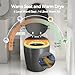 Smart Toilet, Electric Tankless Toilet with Bidet Built in & Dryer, Auto Open/Close, Instant Warm Water, Elongated Heated Seat, Auto Flush (Matte Black, Oval Egg Shaped)