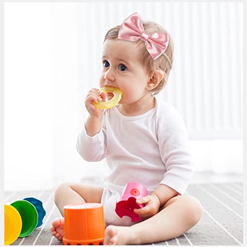 Charmory 12Pcs Baby Girl Bows And Headbands For Toddler Toddler Nylon Hairbands, Baby Headband With Bows Toddler Headband Hair Accessories (Bows) #TOP3