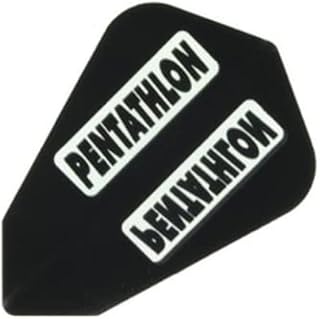 US Darts Pentathlon Black Fantail Dart Flights - 3 Sets (9 Flights) - 100 Micro (Ex-Tough)