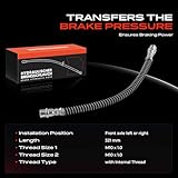 Frankberg 1x Brake Hose Hydraulic Front Left or Right Compatible with 911 996 3.4L 3.6L 1997-2005 B.o.x.s.t.e.r 986 2.5L-3.2L 1996-2004 Replace# 99635513901 - Image 4