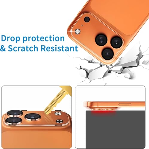 Image of Camera Lens Protector Compatible with iPhone 17 Pro (Pack of 3) | 9H Tempered Glass Camera Lens Guard | Scratch Resistant | HD Clear | Anti-Fingerprint | Easy Installation | Bubble Free