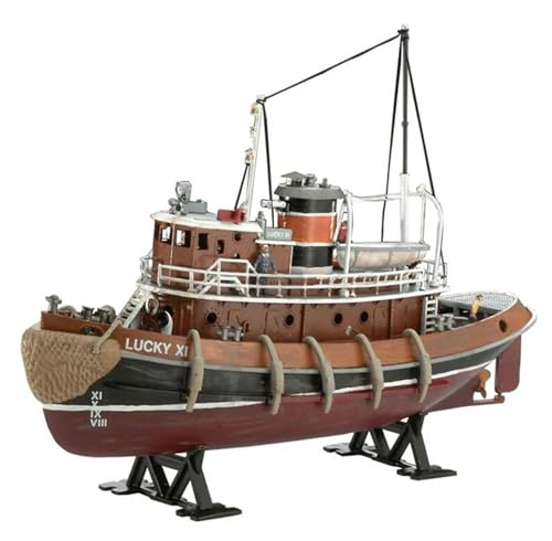 FMOCHANGMDP 1/350 Scale British Port Tugboat Lovingas Plastic Model Kits, Adult Toys and Gifts, 8Inchs