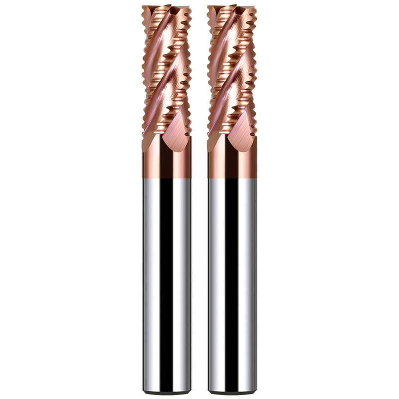 Fresa de desbaste HRC58 4 flautas con recubrimiento nanométrico carburo tungsteno for fresas mecanizado CNC(10x40Cx10Dx100L)