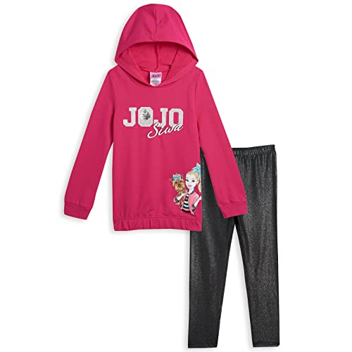 JoJo Siwa Bow Bow Toddler Girls French Terry T-Shirt and Leggings Outfit Set Pink/Black 3T