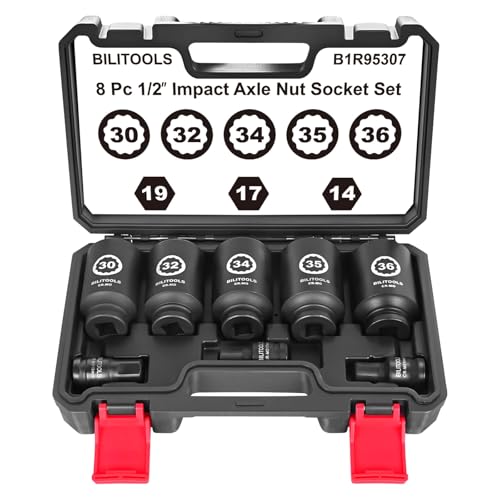 BILITOOLS Douilles cardan 8 pièces 1/2", Cr-Mo, 14/17/19/30/32/34/35/36 mm