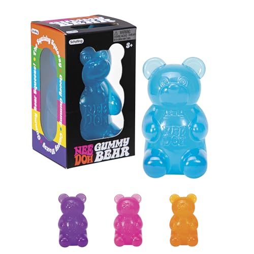 Schylling NeeDoh Gummy Bear - Sensory Fidget Toy with Jelly-Like Filling - 3.5