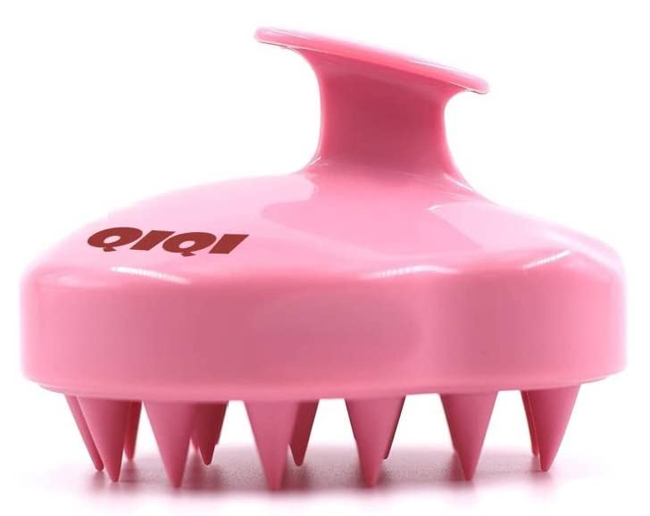 Image of QIQI Scalp Massager Brush for Hair & Shampoo | Relaxing Head Massager with Soft Silicone Bristles | Deep Cleansing & Anti-Dandruff Tool for Men & Women(PINK 35)
