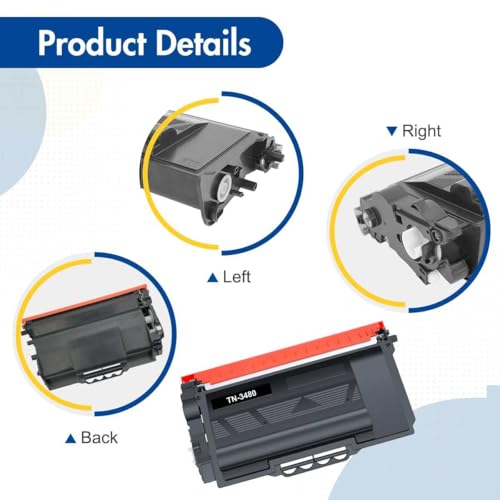 TN3480 HL-L5100DN Tonerkartusche Ersatz für Brother TN3480 TN-3480 Tonerkartusche für HL-L5100DN MFC-L5750DW MFC-L5700DW HL-L5200DW HL-L6400DW DCP-L5500DN MFC-L6800DW Drucker (Schwarz, 2-Pack)