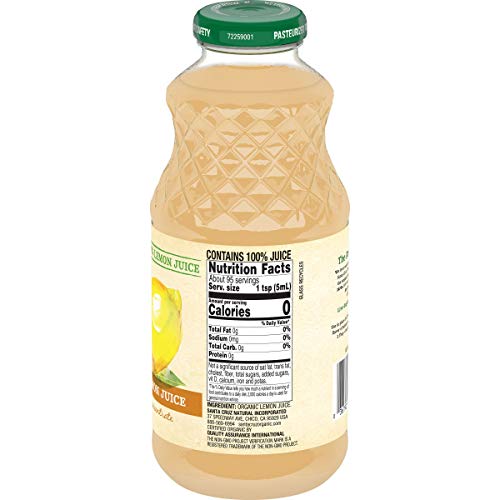 Santa Cruz, Lemon 100% Organic Juice, 16 Fl Oz #TOP1