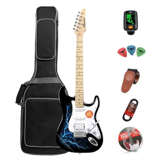 Guitarra eléctrica para adultos, principiantes, guitarra, rock, guitarra, profesional, para hombres y mujeres (Lightning)