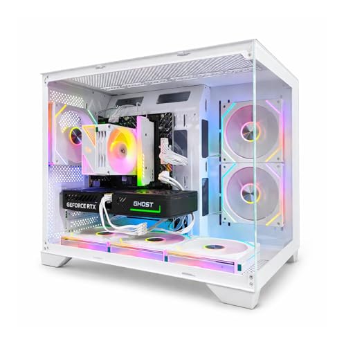 PCGEN High Performance PC Assembly Intel Core i5-14400F RAM 16GB DDR4 No Graphics Card (Works after GPU Installation Only) Desktop Gaming PC Assembly Ready to Upgrade (White)