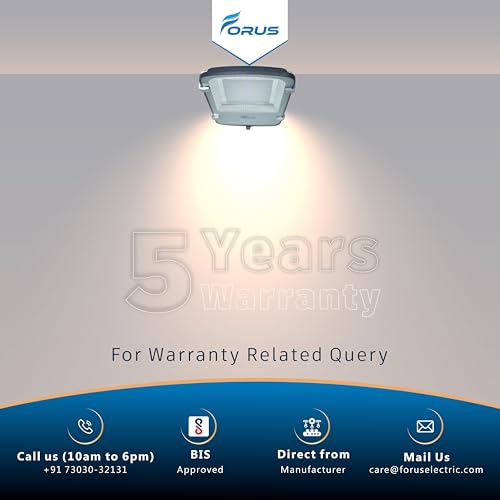 Image of Forus LED Street Light 80W Waterproof Outdoor Natural White Lamp for Home Garden Parking Lot Road Pathway Highway Warehouse Factory Yard Driveway Pole Mounted LED Streetlight 5 Years Warranty 1Pc