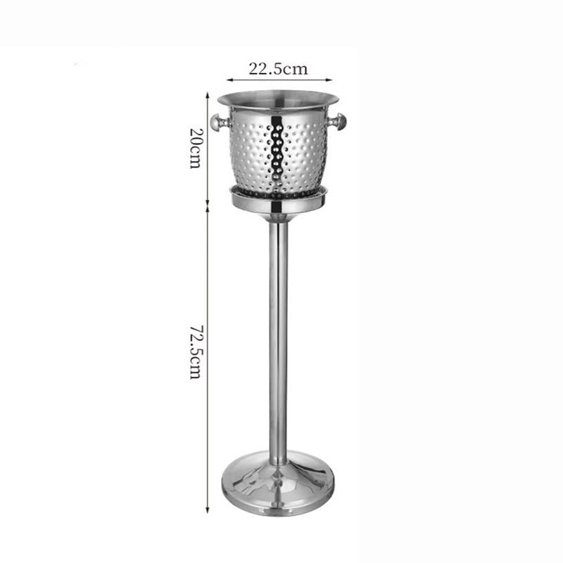 Soporte de Acero Inoxidable for cubitera Hielo, contenedor Cubitos for Fiestas, Bares, Karaoke, barbacoas y hogar para Botellas de Vino o champán