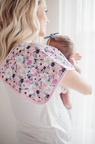 Image of Copper Pearl Premium Baby Burp Cloths - 3-Pack Large Cotton Burp Cloths, Extra Soft Spit Up Rags with 3 Absorbent Layers, Perfect for Baby Girl Gifts (21 inch x 10 inch Size, Morgan Set)