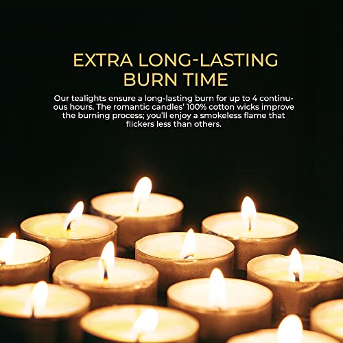 20 Pack White Tea Lights Unscented Candles Long Lasting Time - Small Candles Smokeless And Dripless Wax - Mini Candles For Multi Purpose Uses Home, Parties, Holidays 100 % Paraffin Wax #TOP3