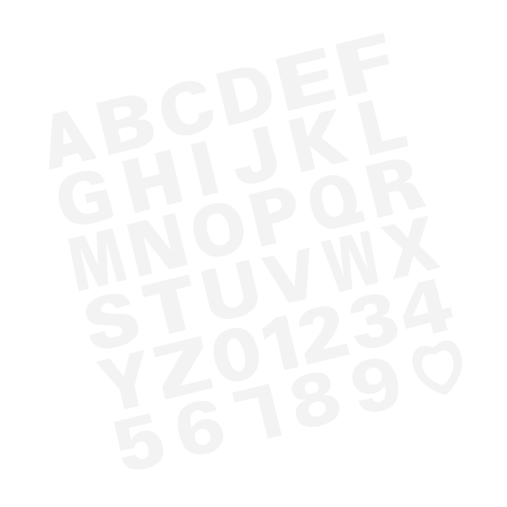 PET Stencil Bianco Pezzi in Numeri per 37 Lettere Torte