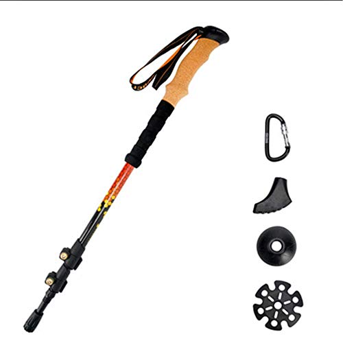 Bastones de trekking regulables de carbono para evitar la fatiga en senderos