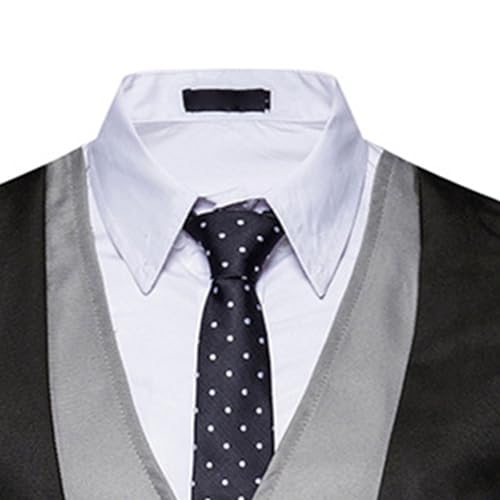 JEsilunmaMY Mens Formal Layered Waistcoat Fashion Vest Slim Fit Casual Waistcoat Vest Business Dress Suit Vests for Wedding3