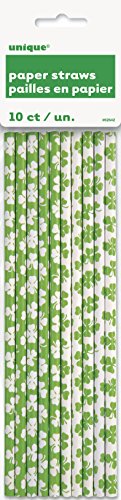 Pitillos de papel San Patricio shamrock 10 unidades miniatura 2