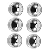 VALICLUD 6 Piezas Piedras de Whisky Reutilizables de Acero Inoxidable Bolas de Hielo Metálicas para Enfriar Bebidas sin Diluir de Unidades para Hombres y Regalo Práctico