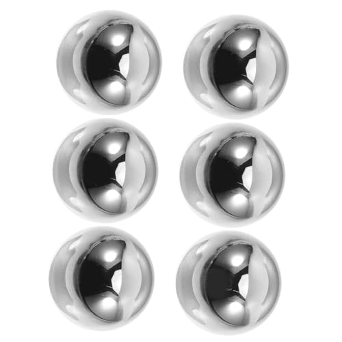 VALICLUD 6 Piezas Piedras de Whisky Reutilizables de Acero Inoxidable Bolas de Hielo Metálicas para Enfriar Bebidas sin Diluir de Unidades para Hombres y Regalo Práctico