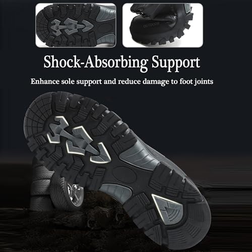 Asifn Men's Hiking Shoes Womens Hiking Shoes Slip Resistant Waterproof Shoes Outdoor Climb Walking Jogging Travel Trail Trekking3