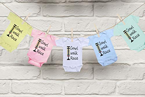 Crawl Walk Race -Cute Car Racing Outdoor Sports Baby Bodysuit Onesie & Bib #TOP1