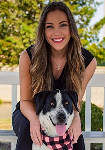 INFUSEU Kette Hundepfote Silber 925, Herz Halskette Tier Schmuck Golden Anhänger Tierliebhaber Hundehalskette Schwester Geschenk 10 Jahre