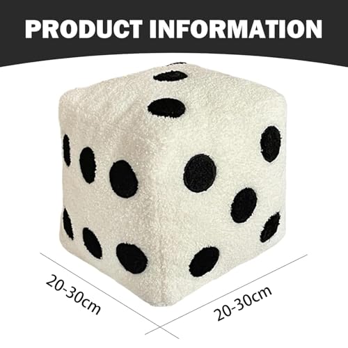 Oreiller peluche dés simulation | Soulagement dossier de canapé style Ins - 3