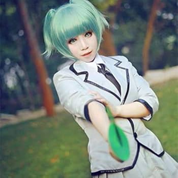 暗殺教室 茅野カエデ コスプレ ウィッグ+ナイフ+モデルガン 暗殺教室 茅野カエデ コスプレ ウィッグ+ナイフ+モデルガン