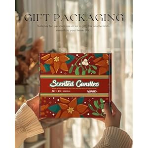 AOOVOO Christmas Jar Candle Set 4PC Scented Candles Candle Set for Women Soy Cadnle Fall Candle PumpkinPineCinnamonCoffee