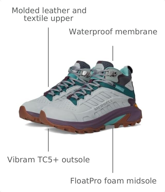 Image of Merrell Womens Moab Speed 2 Leather Mid Waterproof