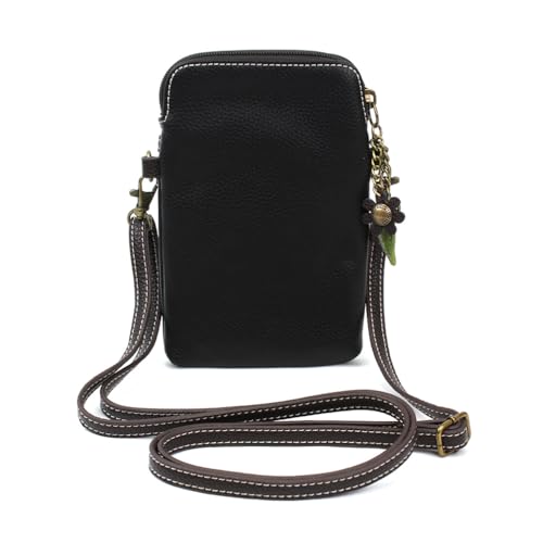 Image of CHALA Bird Collection Cell Phone Crossbody Purse-Women PU Leather /Canvas Multicolor Handbag with Adjustable Strap