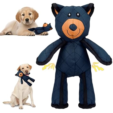 Indestructible Bear Dog Toy for Aggressive Chewers Cover